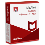 McAfee LiveSafe unlimited D/1Y